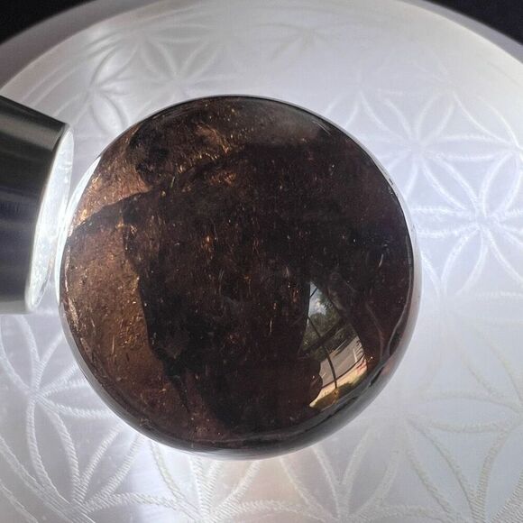 Smoky Quartz Crystal‎ Sphere Marble(#1) - Picture 4 of 13